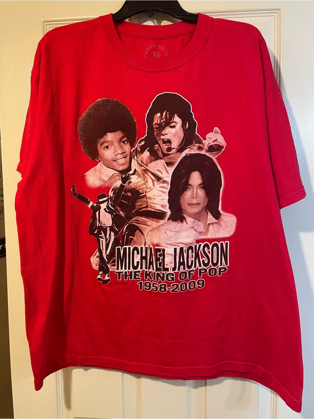 Red Michael Jackson Tribute Short Sleeve Tee